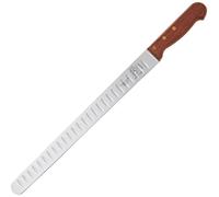 Mercer Culinary Praxis Granton Edge Slicer with Rosewood Handle, 14 Inch, Wood