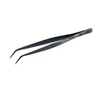 Mercer Culinary Precision Plus Tong Fine Tip Curved 6, Stainless Steel, Black, 16.0 x 0.7 x 1.3 cm