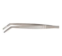 Mercer Culinary Stainless Steel Curved Tip Precision Plus Plating Tweezer, Silver, 6-1/8-Inch