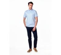 Mercerised Cotton Short Sleeve Polo T-Shirt XPOSED Light Blue M