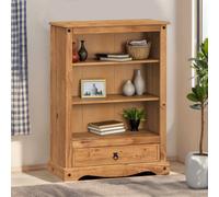 Mercers Furniture Corona 1 Drawer Bookcase Display Storage Solid Pine With Mexican Styling