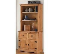 Mercers Furniture Corona 2 Door 2 Drawer Dresser Sideboard Open Kitchen Storage Solid Pine With Mexican Styling