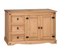 Corona 2 Door 3 Drawer Low Sideboard Solid Wood Pine Furniture
