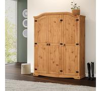 Corona 3 Door Arch Top Wardrobe Bedroom Furniture Solid Pine