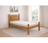 Mercers Furniture Corona 3'0" Single Low Foot End Bed Frame Solid Wood Pine Wooden Bedroom With Mexican Styling
