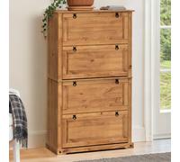 Mercers Furniture Corona 4 Shelf Shoe Chest Antique Wax