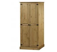 Mercers Furniture Corona Budget 2 Door 1 Shelf Wardrobe Solid Pine With Mexican Styling