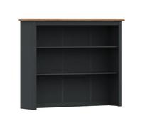 Mercers Furniture Corona Charcoal 3 Door Dresser Top Dark Grey Solid Wood Mexican Pine Sideboard Topper