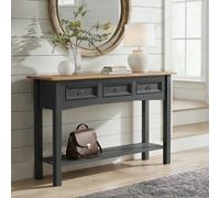 Corona Charcoal 3 Drawer Console Table