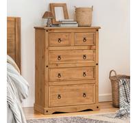 Corona Compact 2+3 Chest Of Drawers Solid Wood Mexican Pine