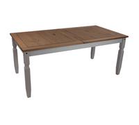Mercers Furniture Corona Grey Wax 6'0" Dining Table Solid Pine With Mexican Styling