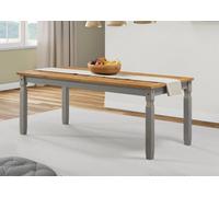 Mercers Furniture Corona Grey Wax 6'0" Dining Table Solid Wood Pine Wooden Large Long With Mexican Styling