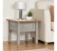 Mercers Furniture Corona Lamp Table Grey Small Coffee Side Unit Solid Wood Pine Wooden With Mexican Styling Living Room
