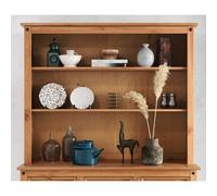 Mercers Furniture Corona Large Dresser Top Open Kitchen Shelving Storage Sideboard Topper Solid Wood Pine Mexican Wooden