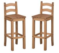 Mercers Furniture Corona Bar Stools - Pine, 1 Pair Solid Wood