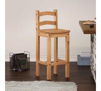 Mercers Furniture Corona Pair Of Bar Stools Tall Chair Solid Pine With Mexican Styling