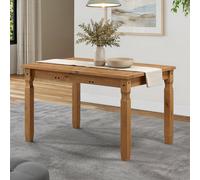 Mercers Furniture Corona Small Extending Dining Table Solid Wood Pine Wooden Extendable Kitchen With Mexican Styling