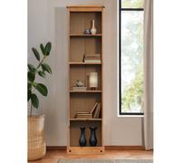Mercers Furniture Corona Tall Narrow Bookcase Open Shelving Display Solid Wood Mexican Pine Wooden