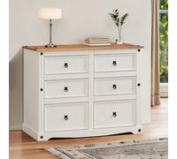 Mercers Furniture Corona White 6 Drawer Wide Chest
