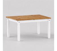 Mercers Furniture Corona White Small Extending Dining Table Solid Wood Mexican Pine Wooden Kitchen