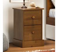 Mercers Furniture Farmhouse Dark 3 Drawer Bedside Table