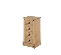 Mercers Furniture Trade Corona Narrow 4 Drawer Bedside