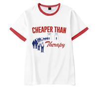 Merch Alex Warren Cheaper Than Therapy Tour T-Shirt Men Women Shirt Short Sleeve Casual Graphic Tee (White,XXL)