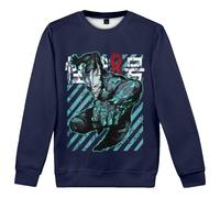 Merch Kaiju No. 8 Animation Crewneck Casual Sweatshirt Unisex Clothing (Blue,L)