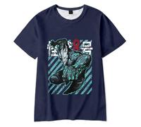 Merch Kaiju No. 8 Animation T-Shirt Short Sleeve Casual Graphic Tee (Blue,L)