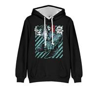 Merch Kaiju No. 8 Animation Unisex Long Sleeve Casual Graphic Hooded (Black,4XL)