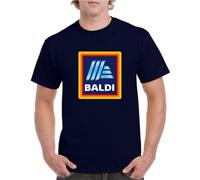 Merch Kingdom BALDI T-Shirt Novelty Slogan Bald Ironic Joke Printed Unisex Short Sleeve Tee (UK, Alpha, M, Regular, Regular, Navy)