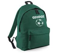 Merch Kingdom Personalised Any Name Kids Football Backpack - School Nursery Bag Rucksack - Kid