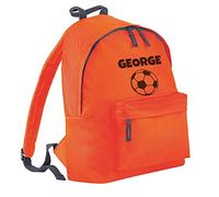Merch Kingdom Personalised Any Name Kids Football Backpack - School Nursery Bag Rucksack - Kid