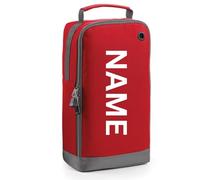 Merch Kingdom Personalised Name Football & Sports Ventilated Shoe Boot Bag Football Gift (Classic Red)