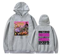 Merch Metro Boomin A Futuristic Summa 2025 Unisex Long Sleeve Casual Graphic Hooded (Gray,4XL)