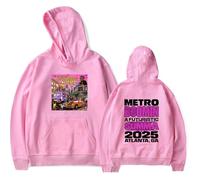 Merch Metro Boomin A Futuristic Summa 2025 Unisex Long Sleeve Casual Graphic Hooded (Pink,S)