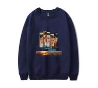 Merch On Swift Horses Crewneck Casual Sweatshirt Unisex Clothing (Navy,XL)