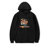 Merch On Swift Horses Unisex Long Sleeve Casual Graphic Hooded (Black,XL)