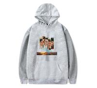 Merch On Swift Horses Unisex Long Sleeve Casual Graphic Hooded (Gray,3XL)
