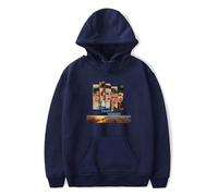Merch On Swift Horses Unisex Long Sleeve Casual Graphic Hooded (Navy,L)