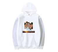 Merch On Swift Horses Unisex Long Sleeve Casual Graphic Hooded (White,XXL)