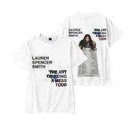 Merch T-Shirt Lauren Spencer Smith The Art of Being A Mess Tour 2025 Europe UK and Australia Short Sleeve Unisex (White,XL)