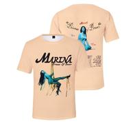 Merch T-Shirt Marina Princess of Power Tour in North America Short Sleeve Unisex Classic (Cream,XXL)