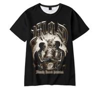 Merch T-Shirt TX2 Song MAD 3D Short Sleeve Fan Clothing for Summer (Black,M)