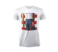 Merch Traffic Bruce Springsteen Born in USA Official T-Shirt Rock White Cotton Unisex Adult Boy (XXL)