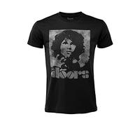 Merch Traffic T-Shirt The Doors Jim Morrison Front Print Model. Black T-Shirt Unisex Adult Boy. (M)