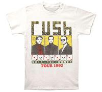MERCH2ROCK Rush Men's Roll The Bones 1992 Tour Slim Fit T-Shirt White | Officially Licensed Merchandise, White, Medium