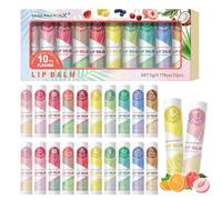 mercham Fruit Lip Balm Set, 20pcs Flavoured Organic Lip Balm Multipack
