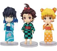 Bandai Demon Slayer: Kimetsu No Yaiba Figuarts Mini Action Figures Entertainment District Arc Set Sumiko, Zenko, Inoko - 9 CM