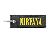 Nirvana Logo (Double Sided Patch) Plastic Key Chain Black, Black